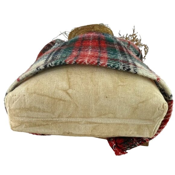 Handmade Rustic Country Christmas Winter Snowman Stump Doll Decor Let it Snow - Picture 7 of 16